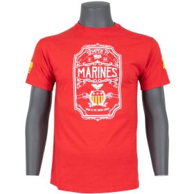 MARINES LABEL T-SHIRT RED (Option: XXXL)