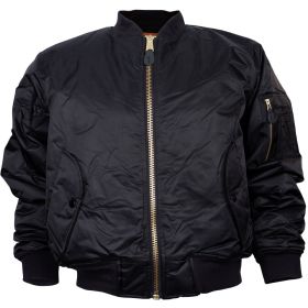 MA-1 FLIGHT JACKET (Option: 60-11BL BLACK XS)