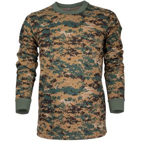 MENS LONG SLEEVE T-SHIRT DIGITAL WOODLAND (Option: XXXL)