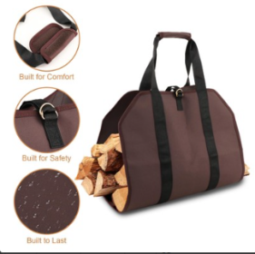 Firewood Carrier Log Tote Wood Basket Handbag With Handles Wood Carrying Bag For (Option: W13522069)