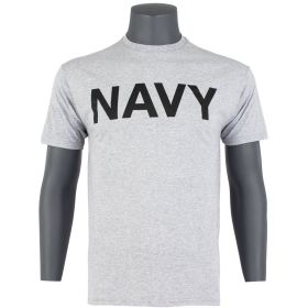 NAVY T-SHIRT GREY (Option: Xl)