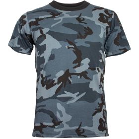 MENS SHORT SLEEVE T-SHIRT MIDNIGHT NAVY CAMO (Option: Xl)