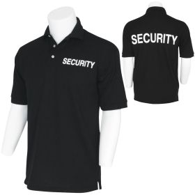 PIQUE POLO SHIRT POLICE , BLK 2 IMPRINTS (Option: S)