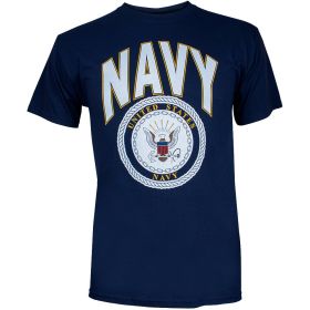 NAVY T-SHIRT,NAVY BLUE (Option: M)