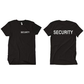 SECURITY BLK T-SHIRT-SMALL LETTERING FRONT (Option: L)