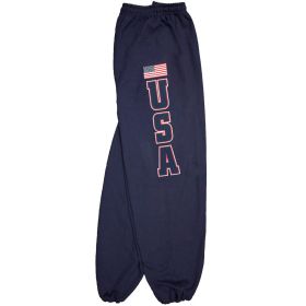 USA FLAG MENS SWEATPANT NAVY (Option: L)