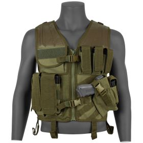 ASSAULT CROSS DRAW VEST (Option: Olive Drab)