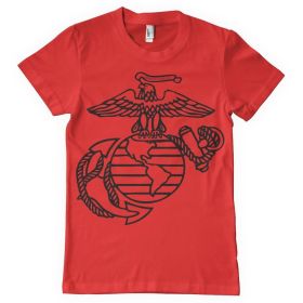 MARINE EMBLEM MEN'S T-SHIRT RED (Option: M)