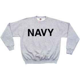 NAVY SWEATSHIRT GREY (Option: L)