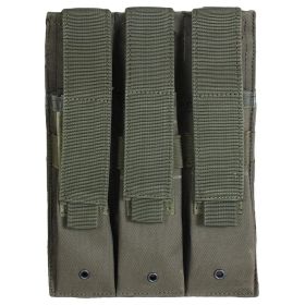 TRIPLE MP 5 MAG POUCH (Option: Olive Drab)